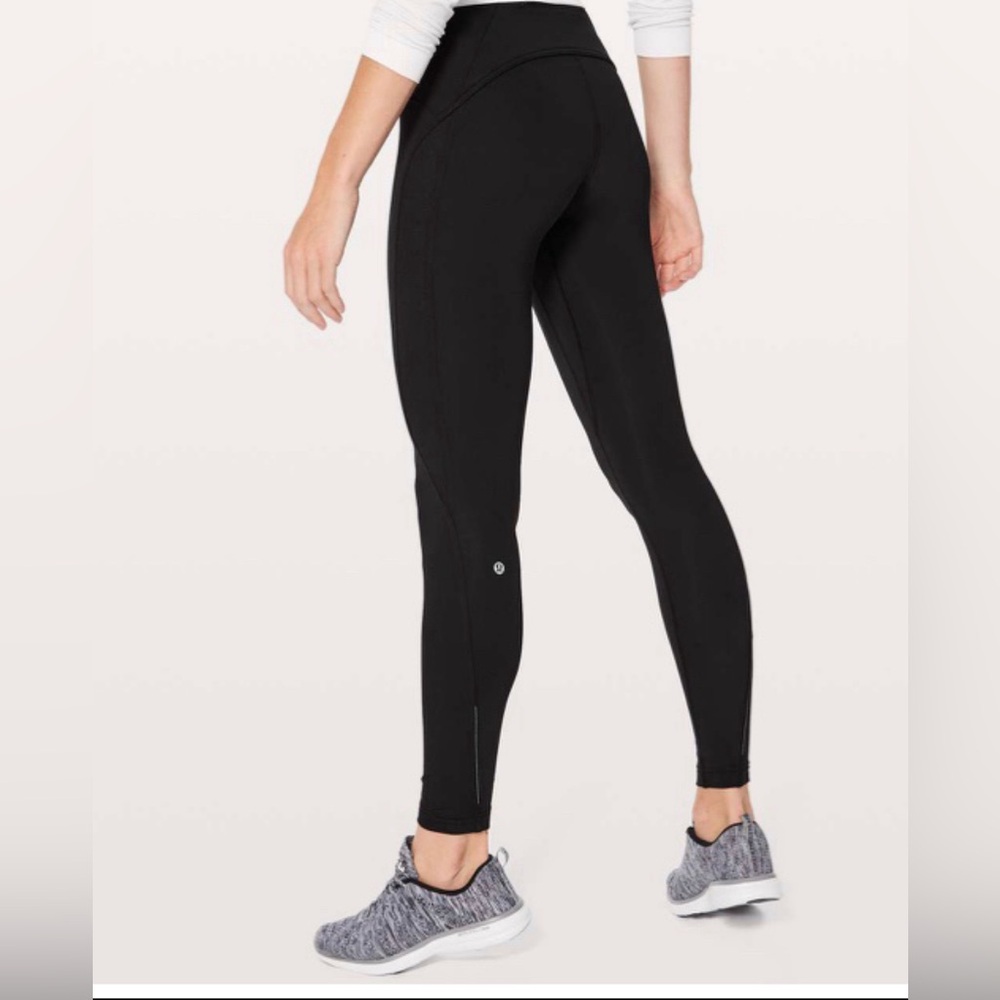 Lululemon 6 Fast as Fleece Tight Black Lined Leggings